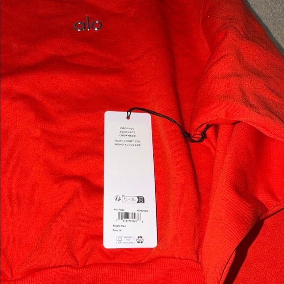 ALO Yoga cropped accolade crewneck bright Red - Picture 6 of 8